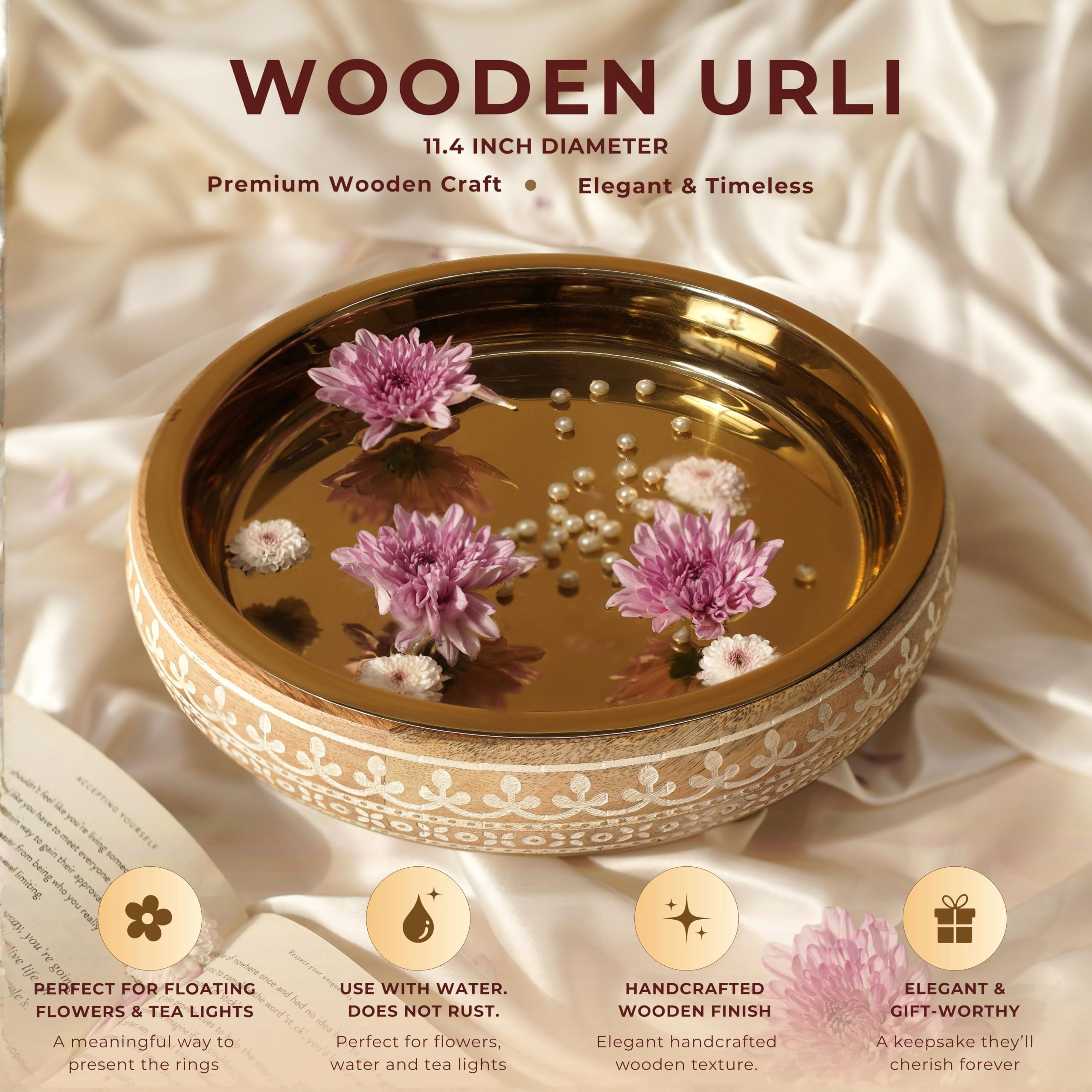 BEHOMA Wooden Urli - Traditional Home Decor -3
