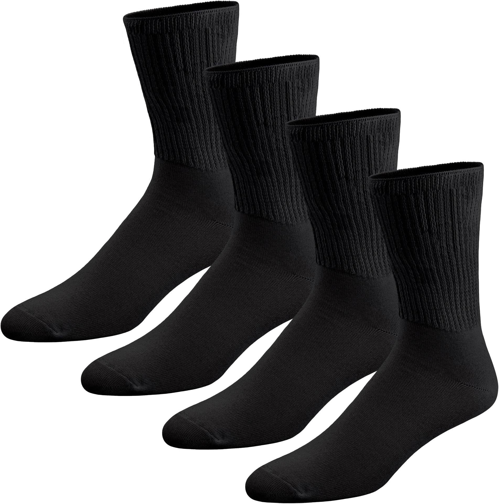 Brooklyn Socks Thin Combed Cotton Diabetic Socks, Loose, Wide, Non-Binding Neuropathy Low-Crew (Fit's Shoe Size 7-11)