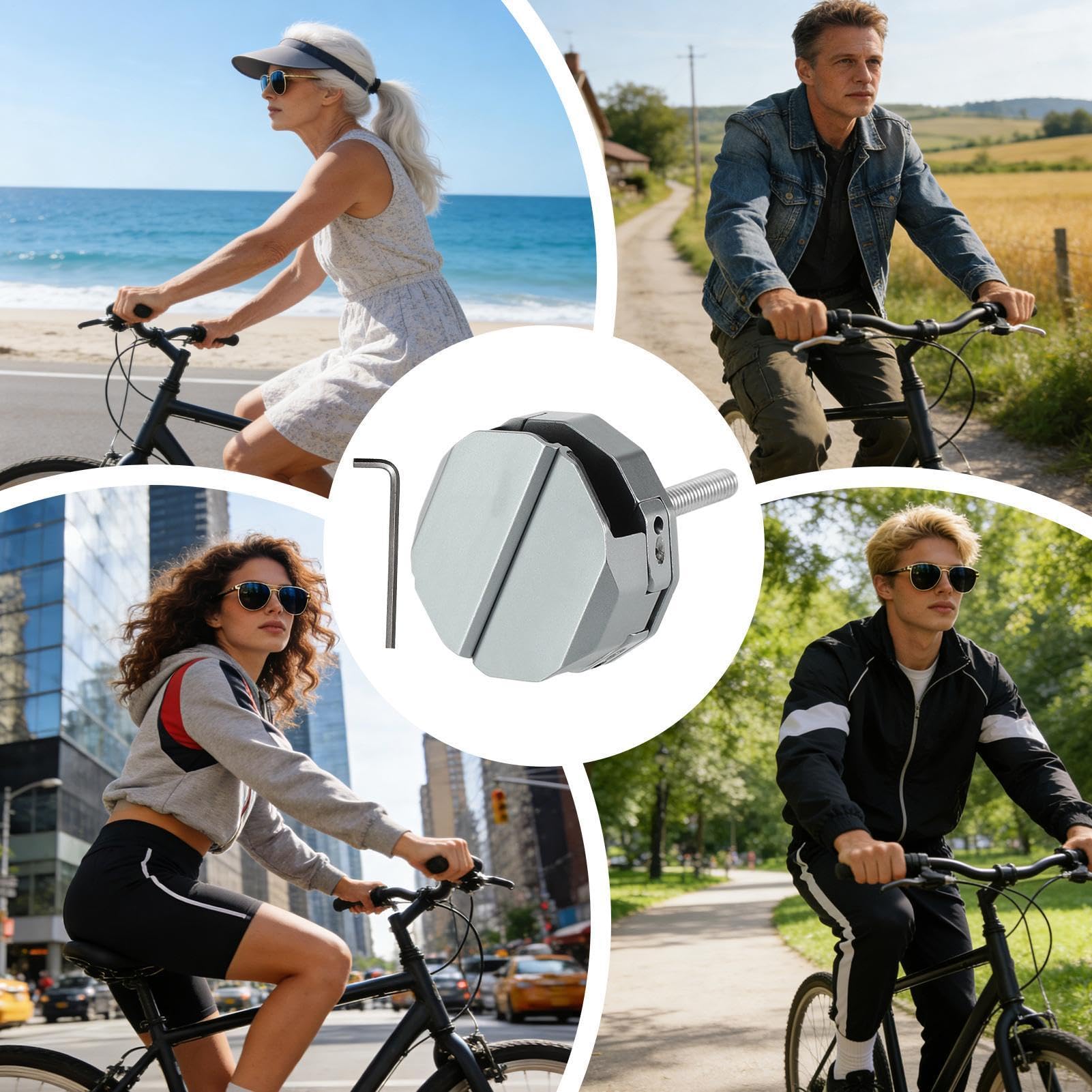 Supporto Telefono da Bicicletta Braccetto Rotante In Lega Alluminio | Montaggio per Attacco Manubrio Navigazione Montagna Città Touring Pendolarismo Viaggio