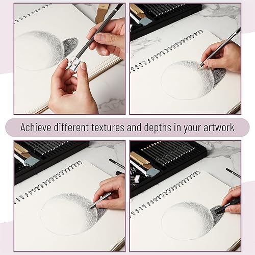 Vista 24 de Mr. Pen - Lápices de dibujo para dibujo, paquete de 14, lápices de grafito para lápices de dibujo