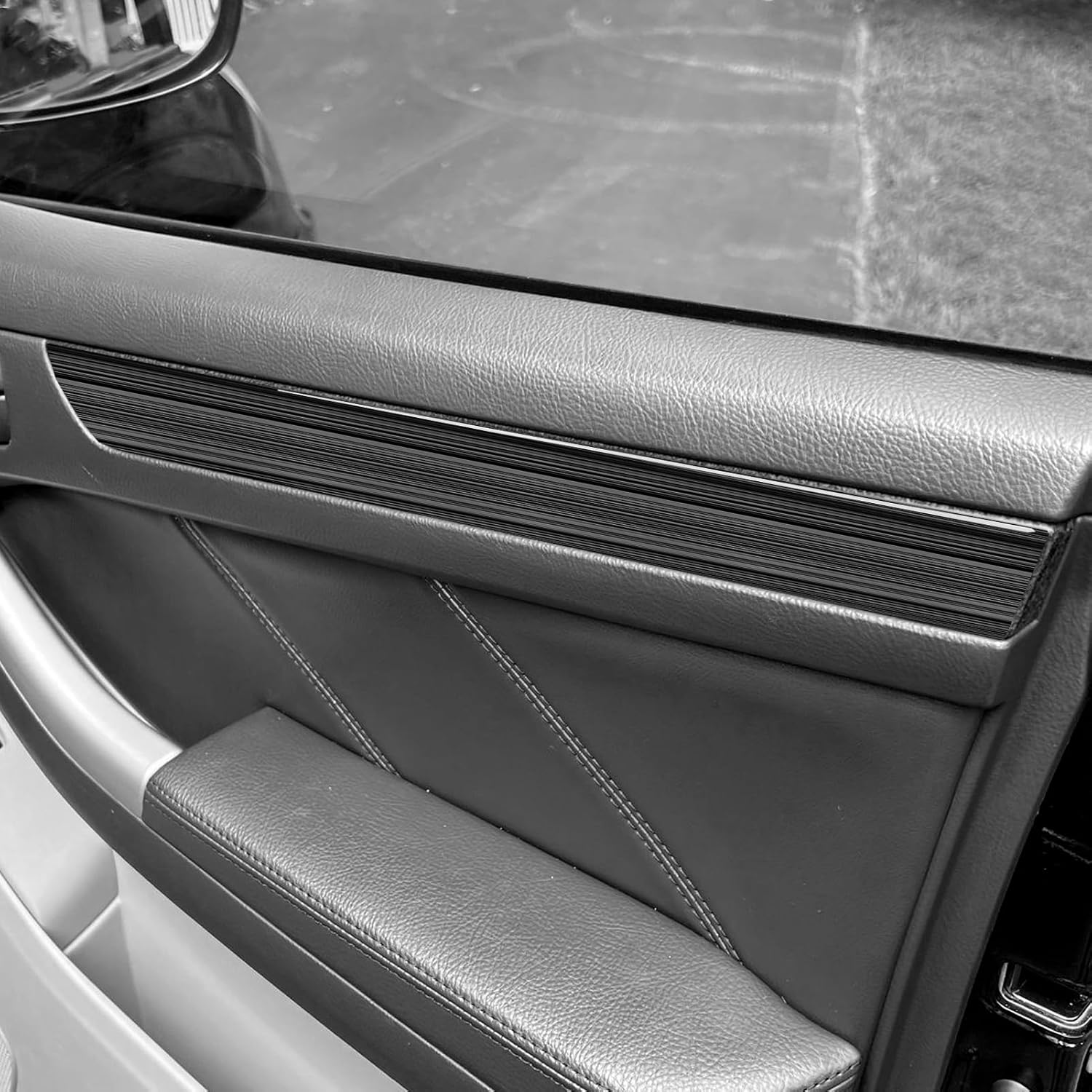 Black Wood Grain Sticker-Car Inner Door Panel Decorative Strip Soft Trim Sticker Compatible with Toyota 4Runner 4 Runner(N210) 2003 2004 2005 2006 2007 2008 2009 SR5/Sport Edition/Limited