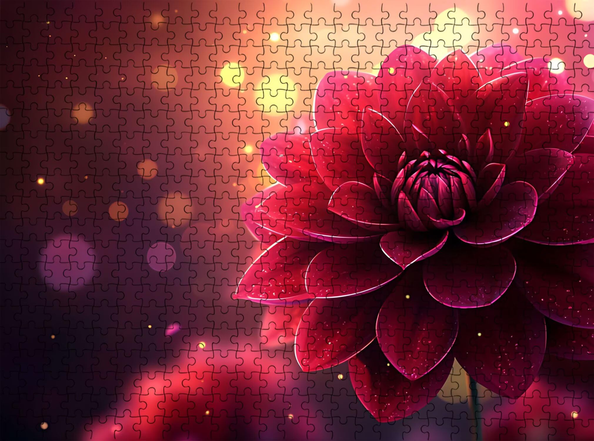 fiore sogno Puzzle 5000 Pezzi per Adulti, Puzzle in Legno - Collezione Classica con Poster Incluso - Sfida di Concentrazione e Passatempo Antistress, Gioco Educativo per Famiglia, 156 x 105 cm f0-360
