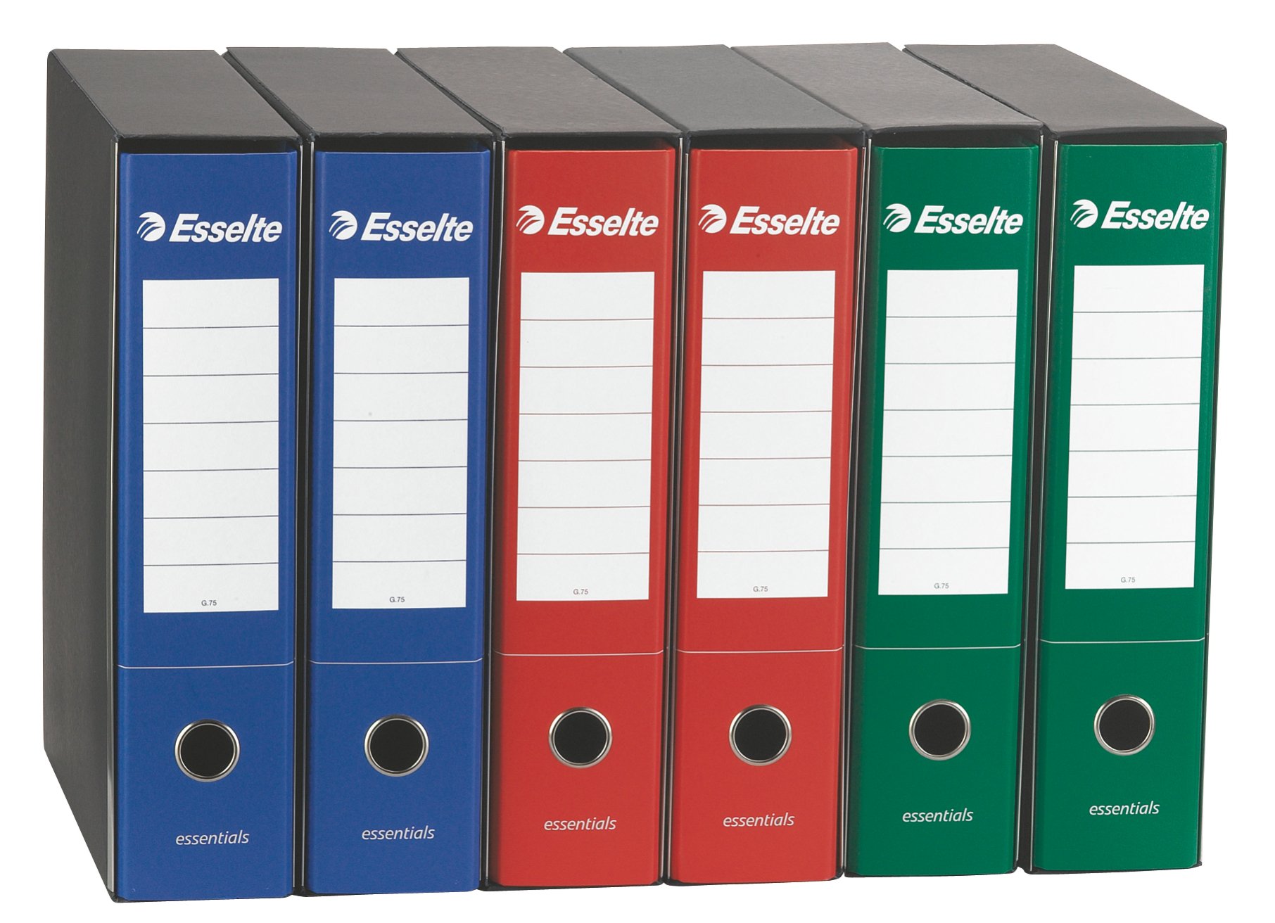 Esselte Business-Ordner mit Hebelmechanik und Aufbewahrungsschachtel Formato Commerciale grün