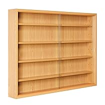 Inter Link Espositore da parete per oggetti da collezione Mobile a 4 ripiani 5 scomparti per miniature MDF Decoro Faggio (80x60x9,5 cm) Acquario
