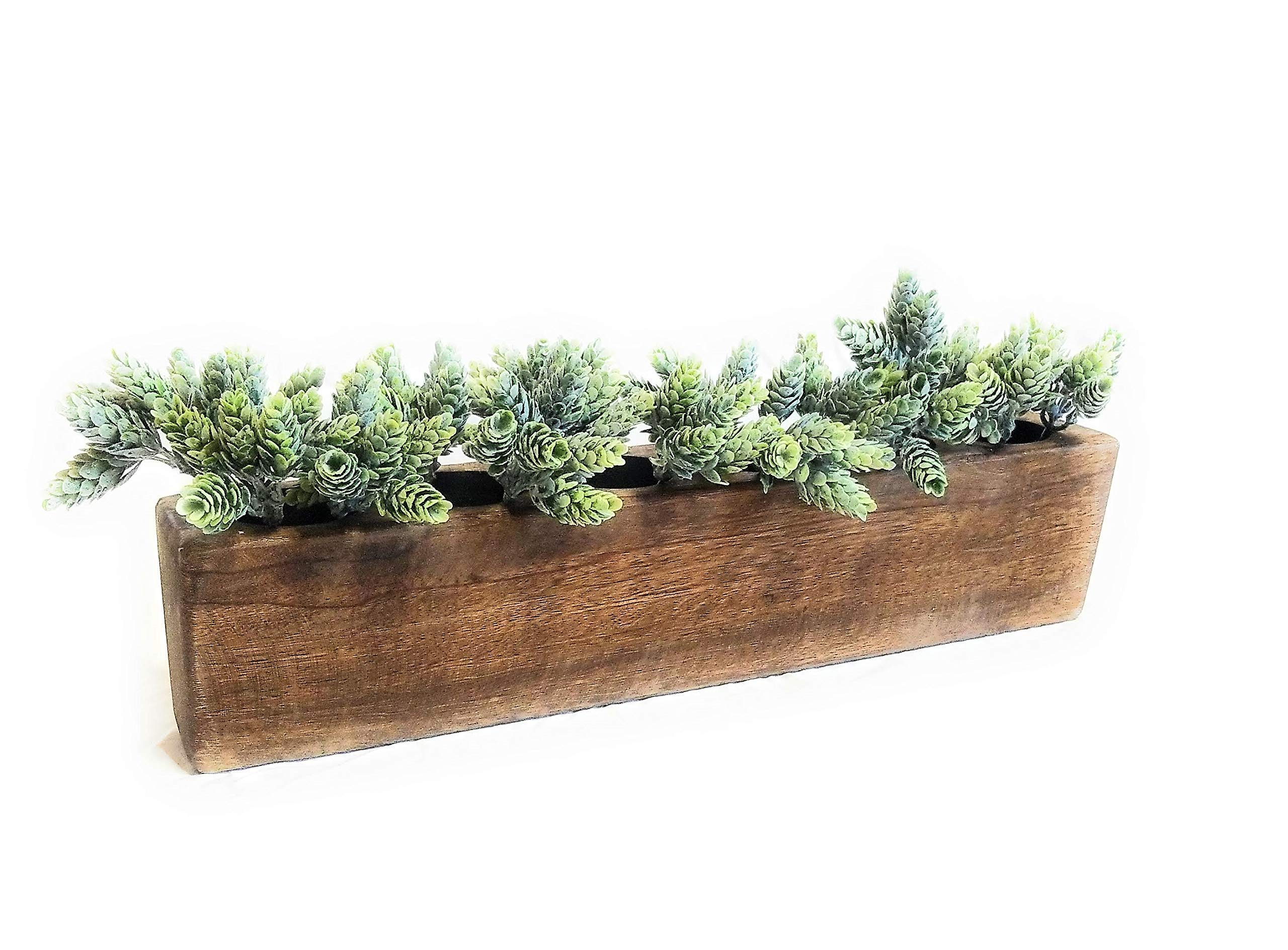 Rustic Farmhouse Wooden Candle Holder- Sugar Mold Candle Holder- Succulent Planter (6 Hole)