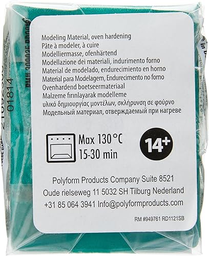 Miniatura 3 de Sculpey Soufflé - Arcilla para horno de polimérica, verde jade, no tóxica, barra de 1.7 onzas, ideal para hacer joyas, vacaciones, bricolaje, medios
