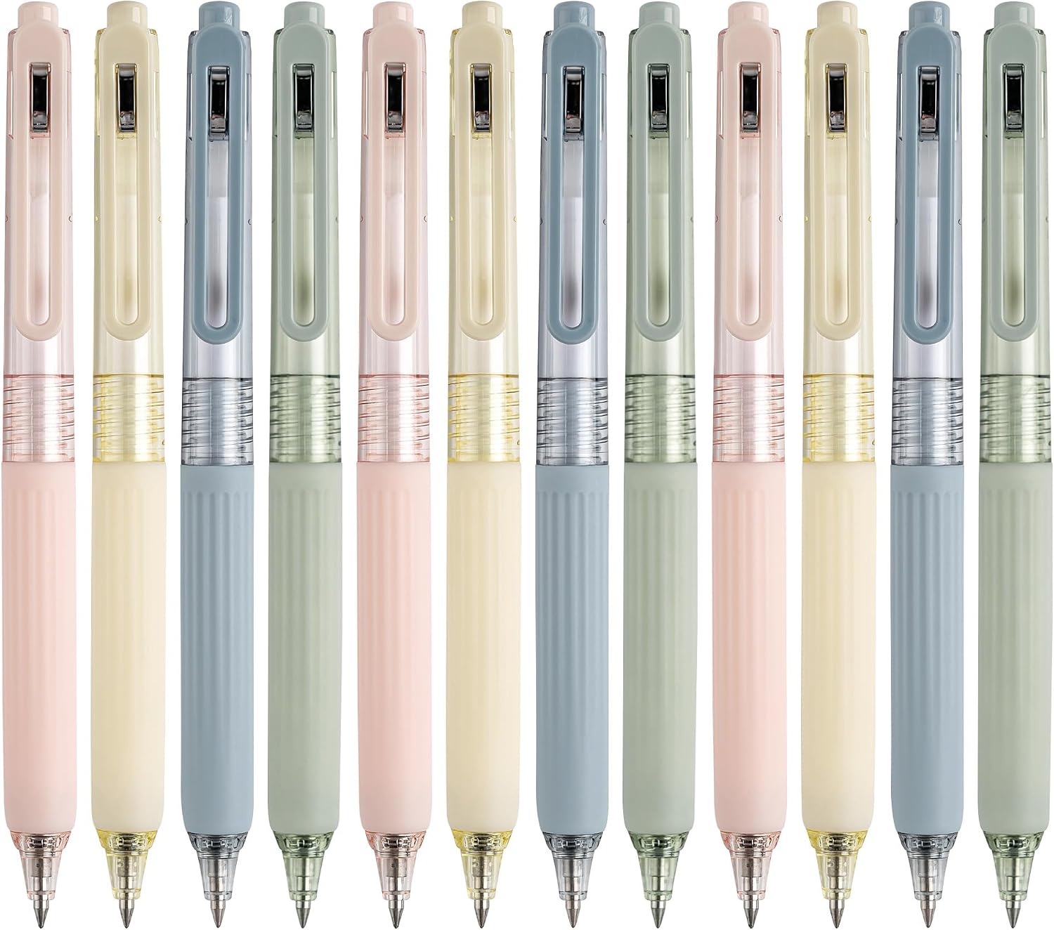 CHRIJCHUO Black Gel Pens 0.5mm with Super Soft Grip Ball Point Pen for Adults, Men, Women, School, Office， 12 pcs Black