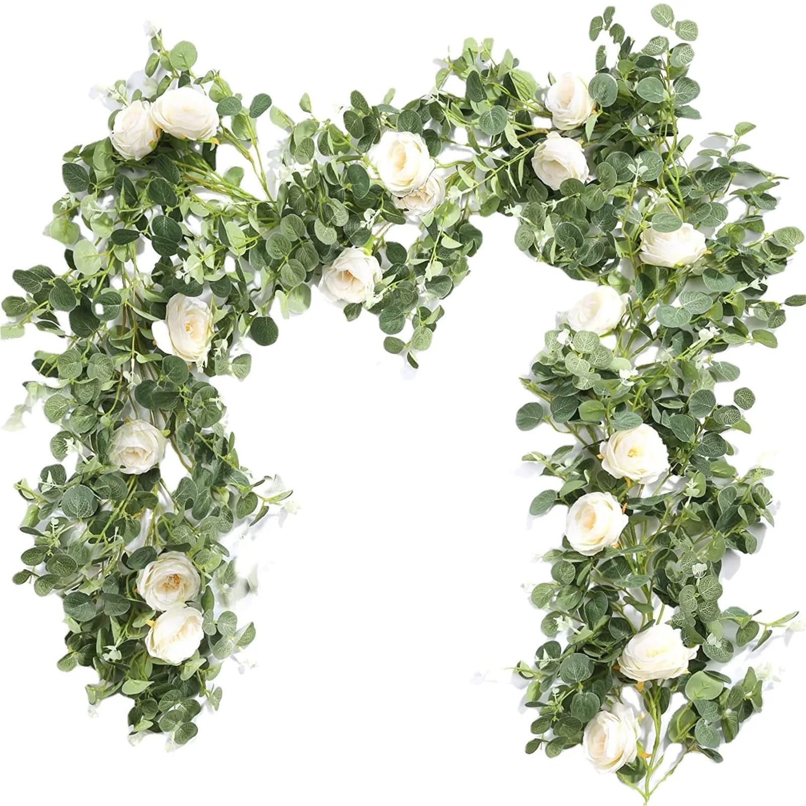 KüNstliche Rosenranke Mit BläTtern 1 stücke Künstliche Blumen Girlande Vintage Gefälschte Blume Pfingstrose Rose Vine Greenery Dekorative Wand Hochzeit Hängen Dekor