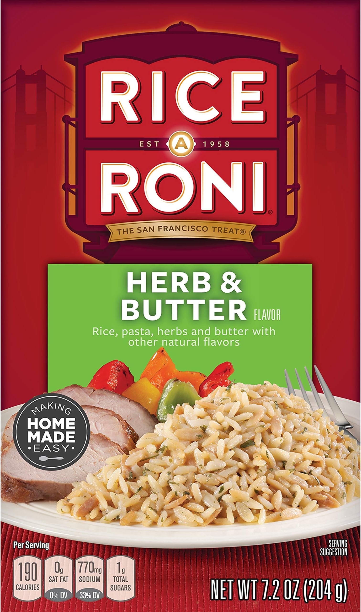 Rice-A-Roni Herb & Butter, 7.2-Ounce Boxes (Pack of 12)