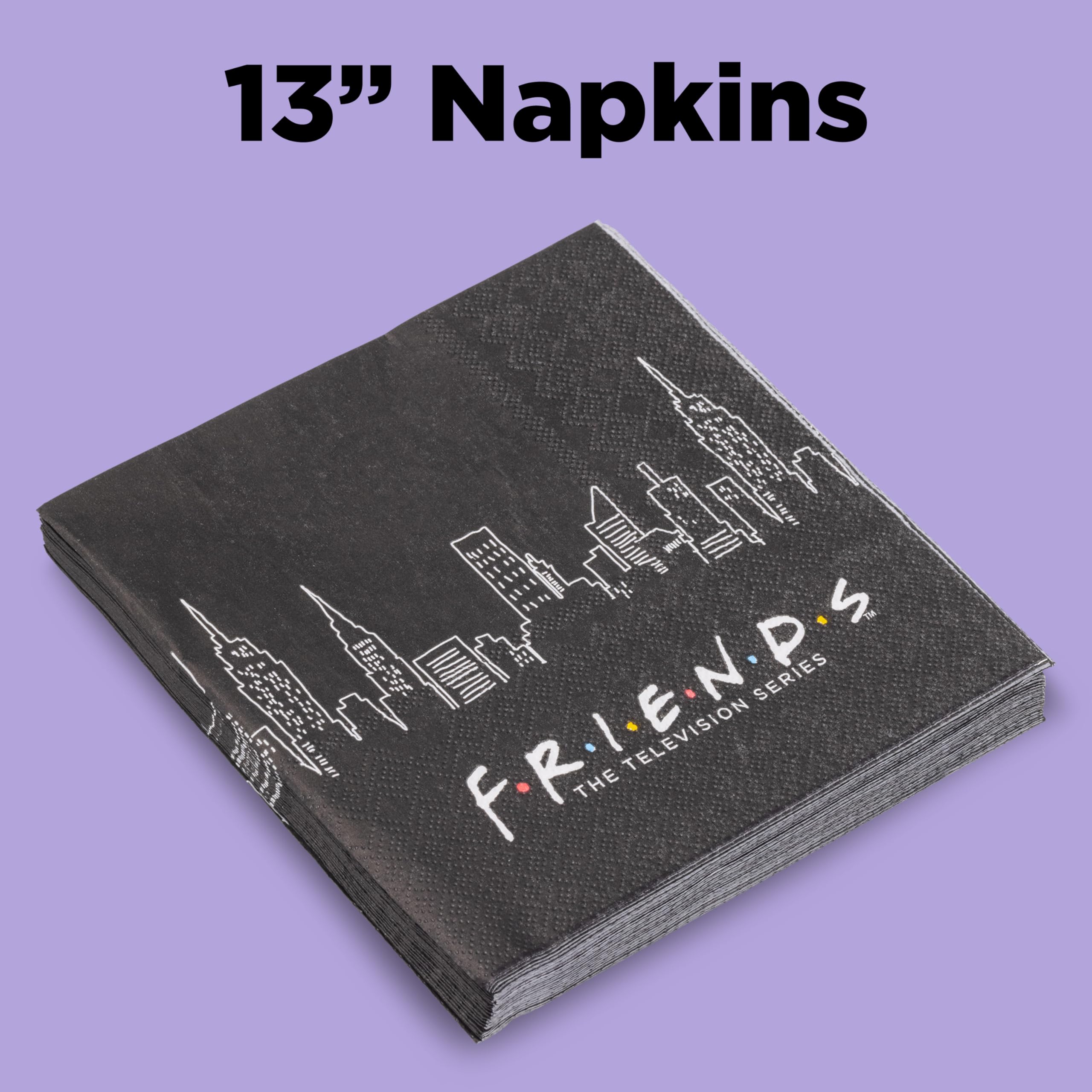 Silver Buffalo The Friends 60 cnt Party-Set aus Papier, 60-teilig, mehrfarbig