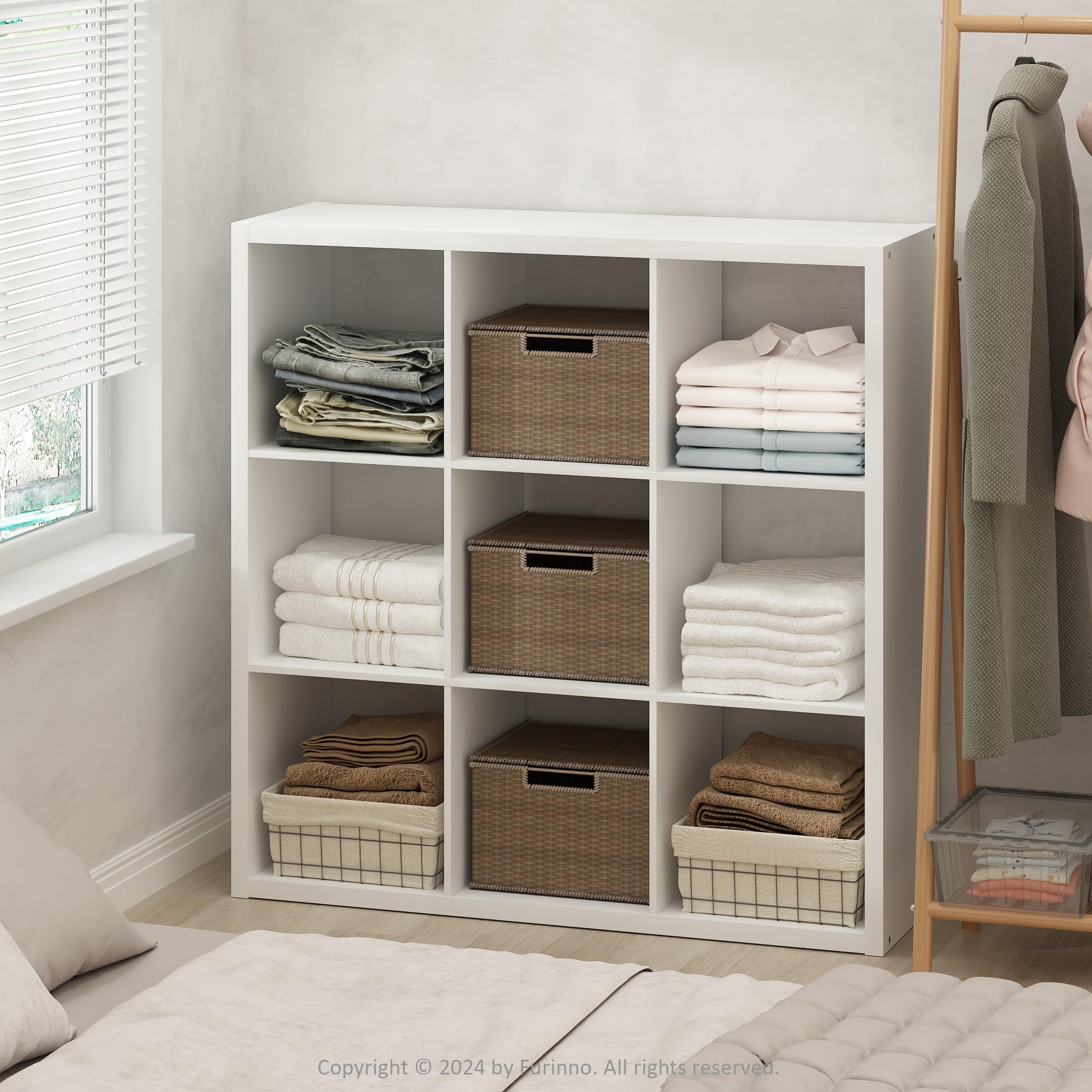Amazon.com: Furinno Cubic Closet Organizers and Storage, 9-Cube