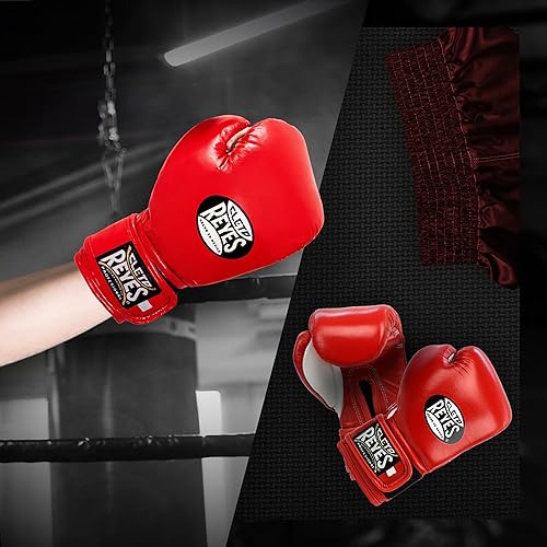 Miniatura 4 de CLETO REYES Guantes de boxeo profesionales para niños, niñas y niños, entrenamiento, sparring y perforación, MMA, kickboxing, Muay Thai, cuero,