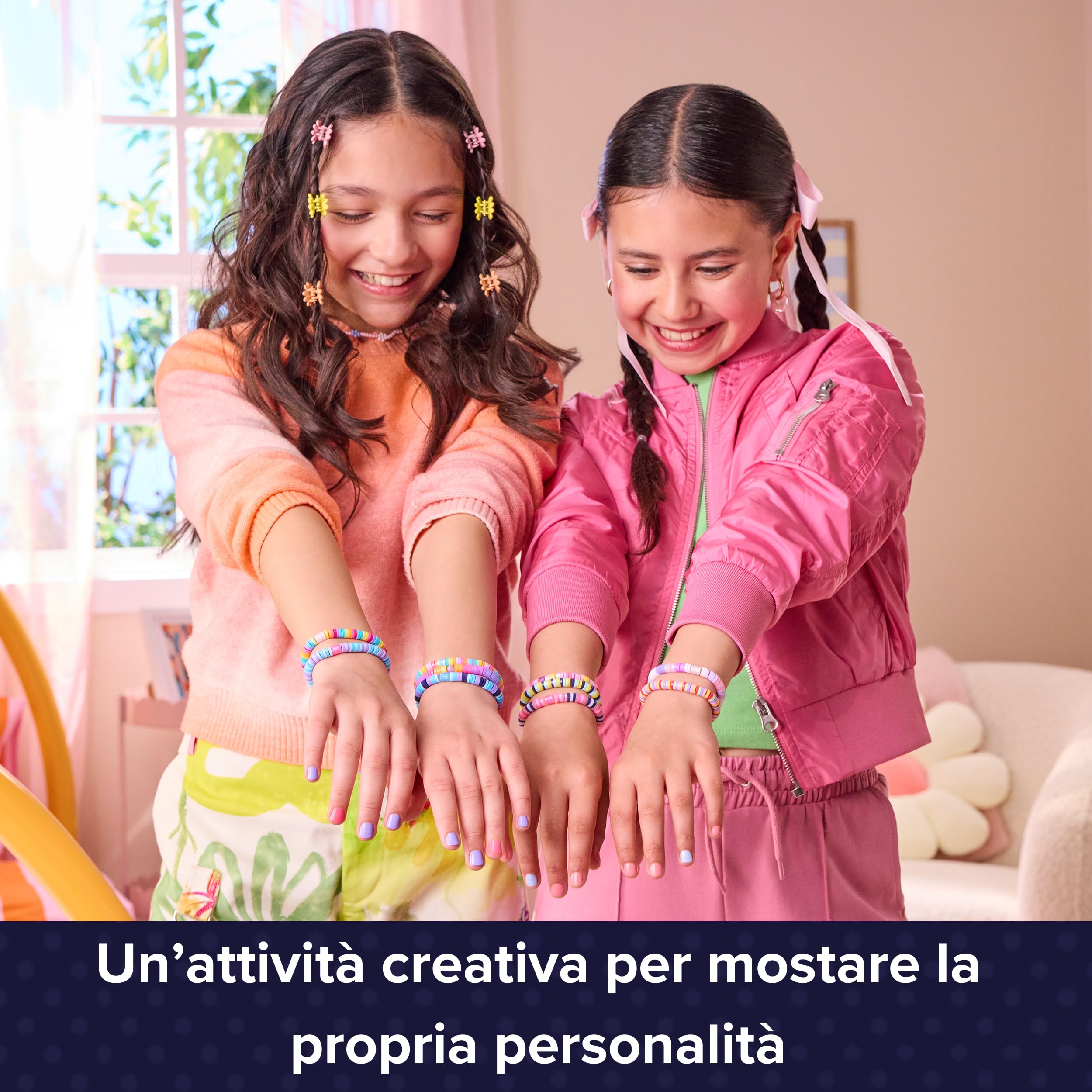 Cool Maker, Macchina dei Braccialetti Heishi dell'Amicizia, con Pratica Penna Impila-Perline e oltre 1200 Perline, per la Realizzazione di 15 Braccialetti, Giocattoli Artistici per Bambine, 7+ Anni