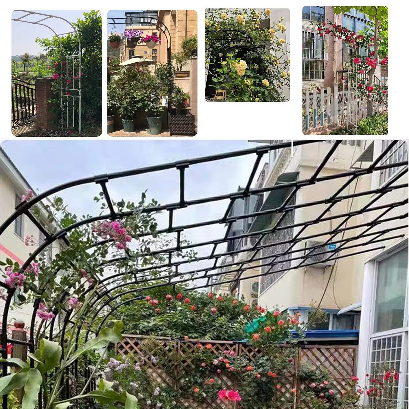 łuk różany, półłuk, odporny na warunki atmosferyczne, altanka ogrodowa, pawilon ogrodowy, pergola, pomoc do wspinaczki, łuk do roślin pnących, półłuk różany do wewnątrz/na zewnątrz, na trawnik, na wesele