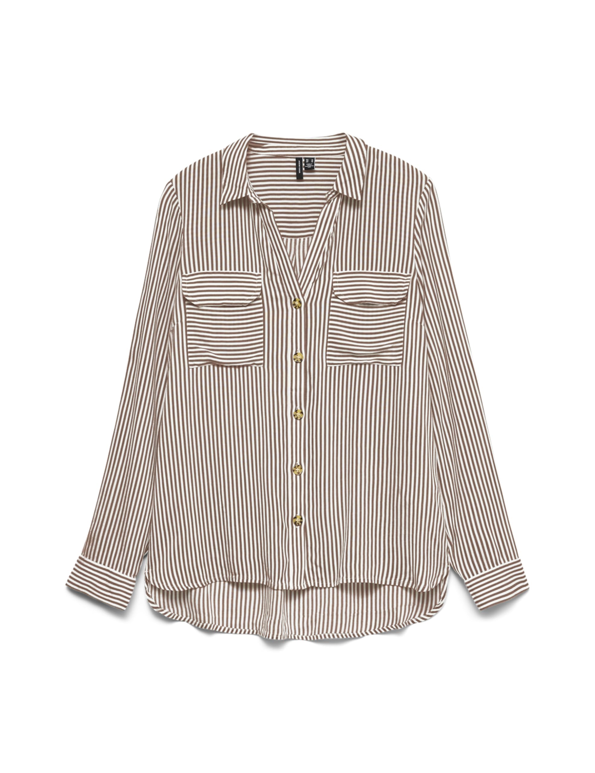 VERO MODA Damen Blusen Hemd Leger mit Brusttaschen Regular Stretch 3/4 Arm Top Oberteil