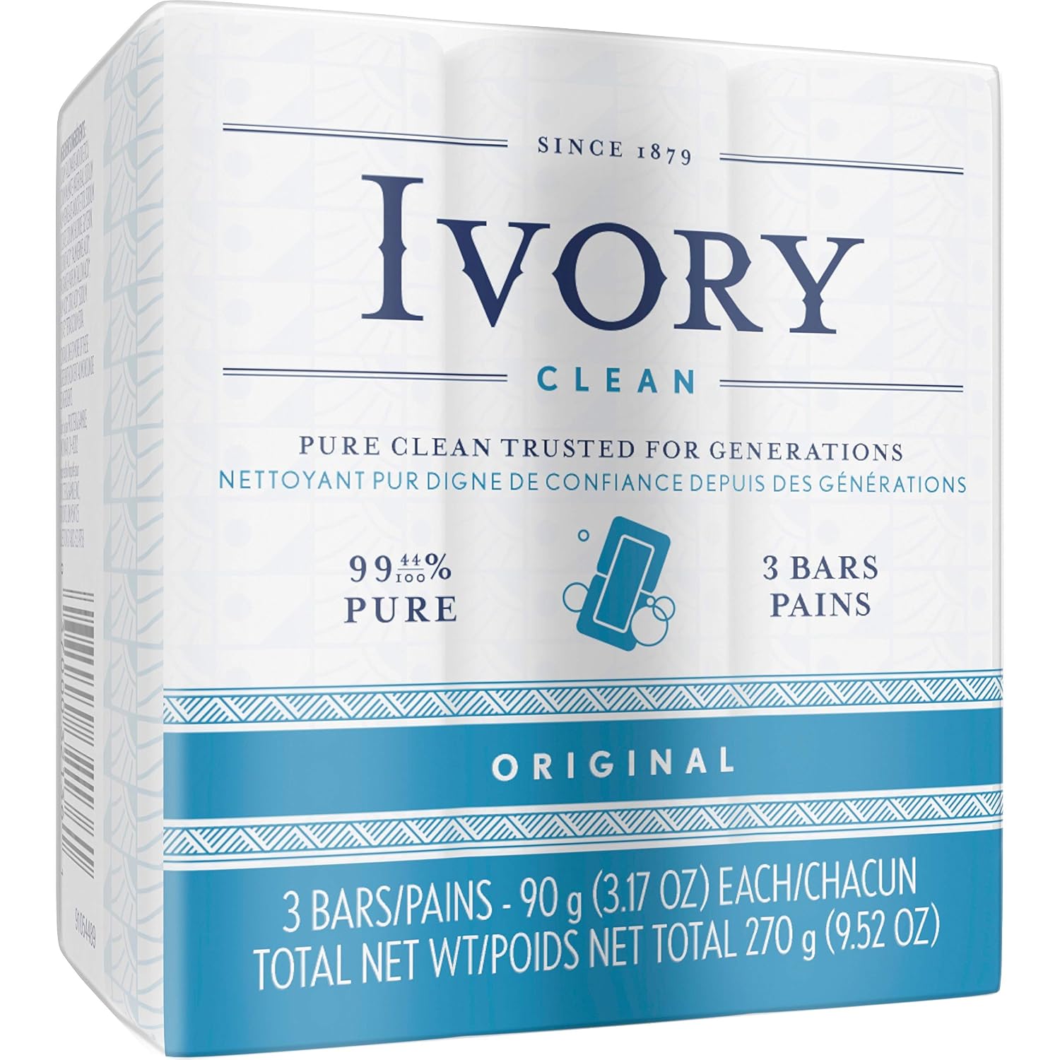 Ivory Original Bath Bar, Blue , 3ct