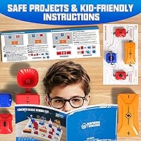 Vista 7 de Kits de ciencia para niños, kit de exploración electrónica con más de 671 proyectos de circuito, experimentos físicos, placa de circuito, juguete