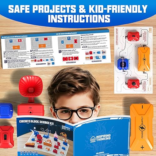 Miniatura 7 de ACIKETO Kits de ciencia para niños, kit de exploración electrónica con más de 671 proyectos de circuito, experimentos físicos, placa de circuito,