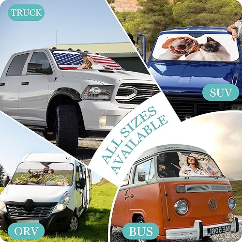 Miniatura 7 de Parasol personalizado para parabrisas de automóvil, diseño personalizado de tu imagen, foto, texto, logotipo, visera solar personalizada para varios