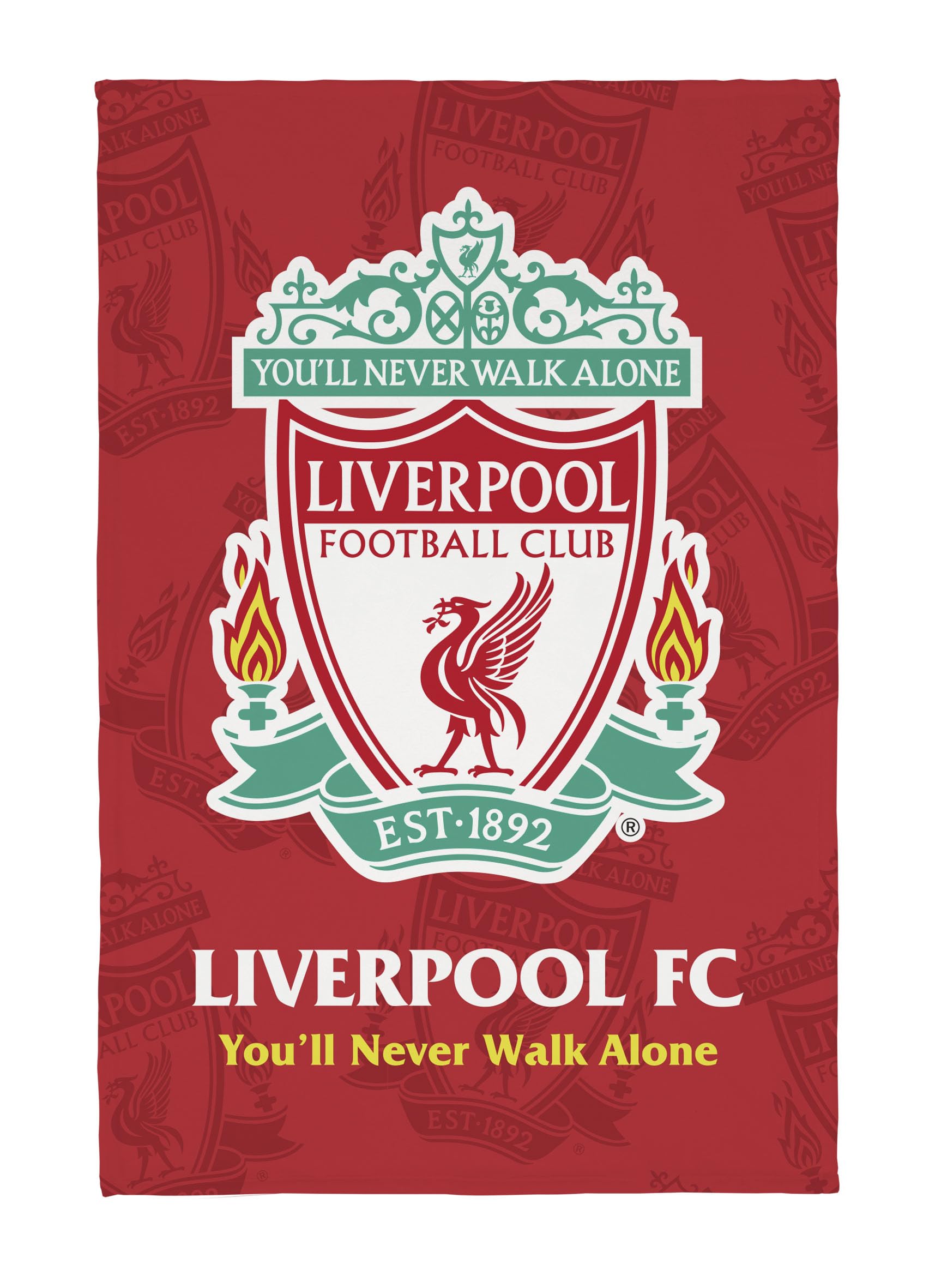 dreamtex Liverpool FC Official Shadow Crest Fleece Blanket