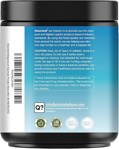 Miniatura 9 de Glicinato de magnesio en polvo para sueño y relajación, 16 onzas, 500 mg quelado para alta absorción, sabor a durazno y mango, soporte muscular