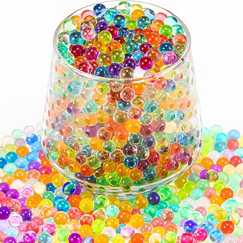 Miniatura 1 de Inbagi 100,000 cuentas de gel de agua, cuentas de relleno de jarrón, bolas de cultivo de agua de cristal para jarrones, bolas de gelatina para velas