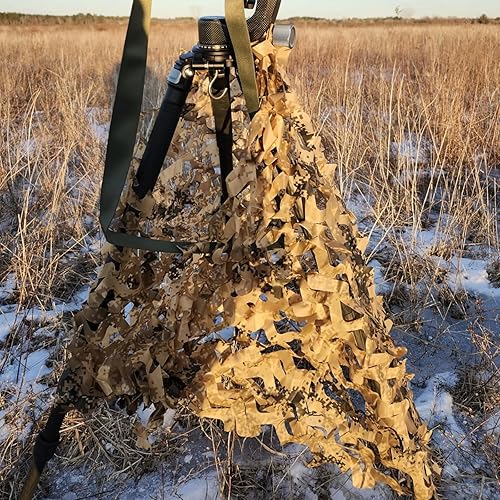 Vista 4 de LOOGU Red de camuflaje, persianas de red de camuflaje ideales para parasol, camping, tiro, caza