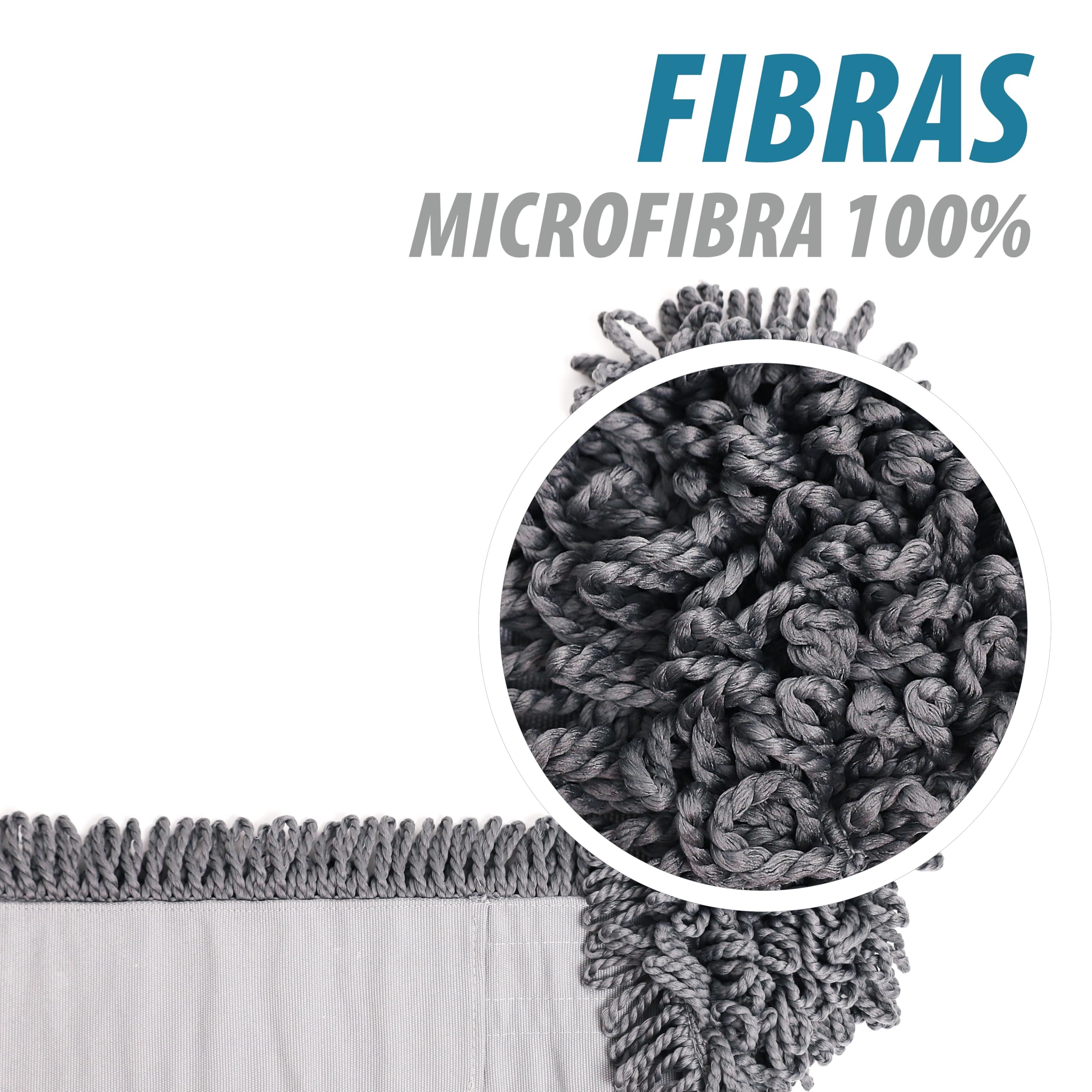 Produktbild von MAYA Ersatz-Mikrofaser-Mopp 60 Cm – Professioneller Trocken- Und Nassmopp, 100 % Mikrofaser, Farbcodiert