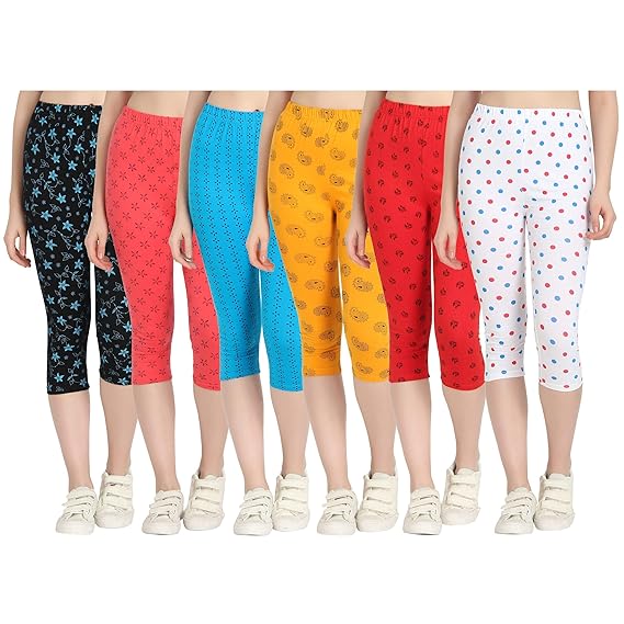 Printed Capri for Womens/Girl Pack of 6