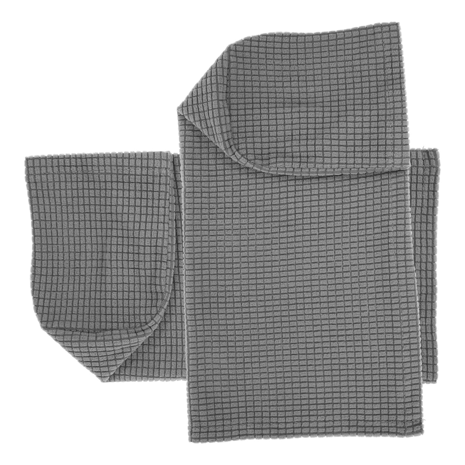 FOMIYES 2Pcs Universal Elastic Sofa Armrest Covers, Polar Fleece Slipcovers for Couch, Chair, Furniture Protector, Light Grey, 16.53 X 6.69 X 6.29 Inches