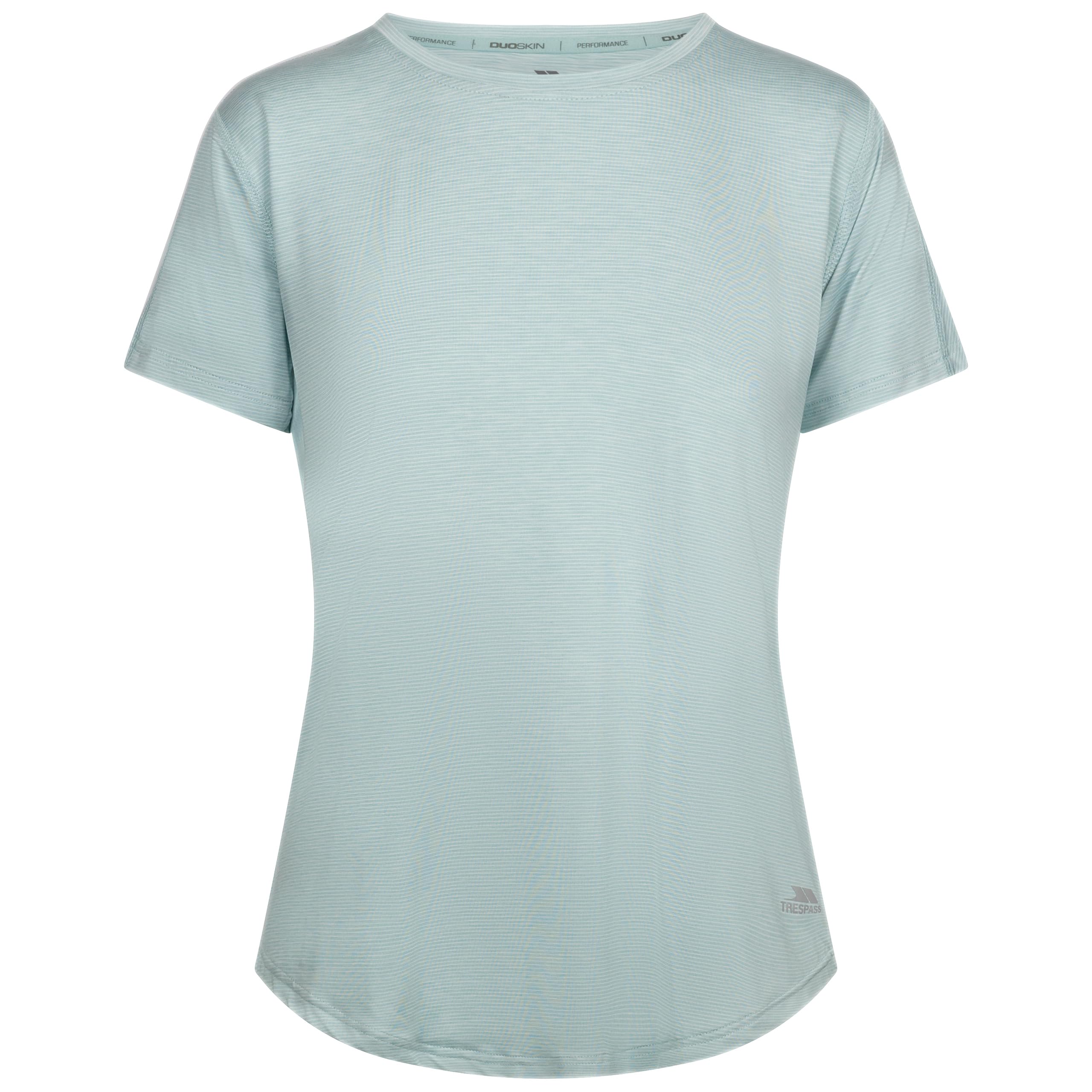 Trespass Women's Seafoam Short Sleeve Active Top Muskwa - Gym Top, Quick Dry Workout T-Shirt, Breathable Activewear, Walking Hiking Sportswear