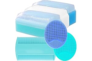 Cradle Cap Treatment, 6-Piece Baby Brush, Sponge, and Cradle Cap Comb Set