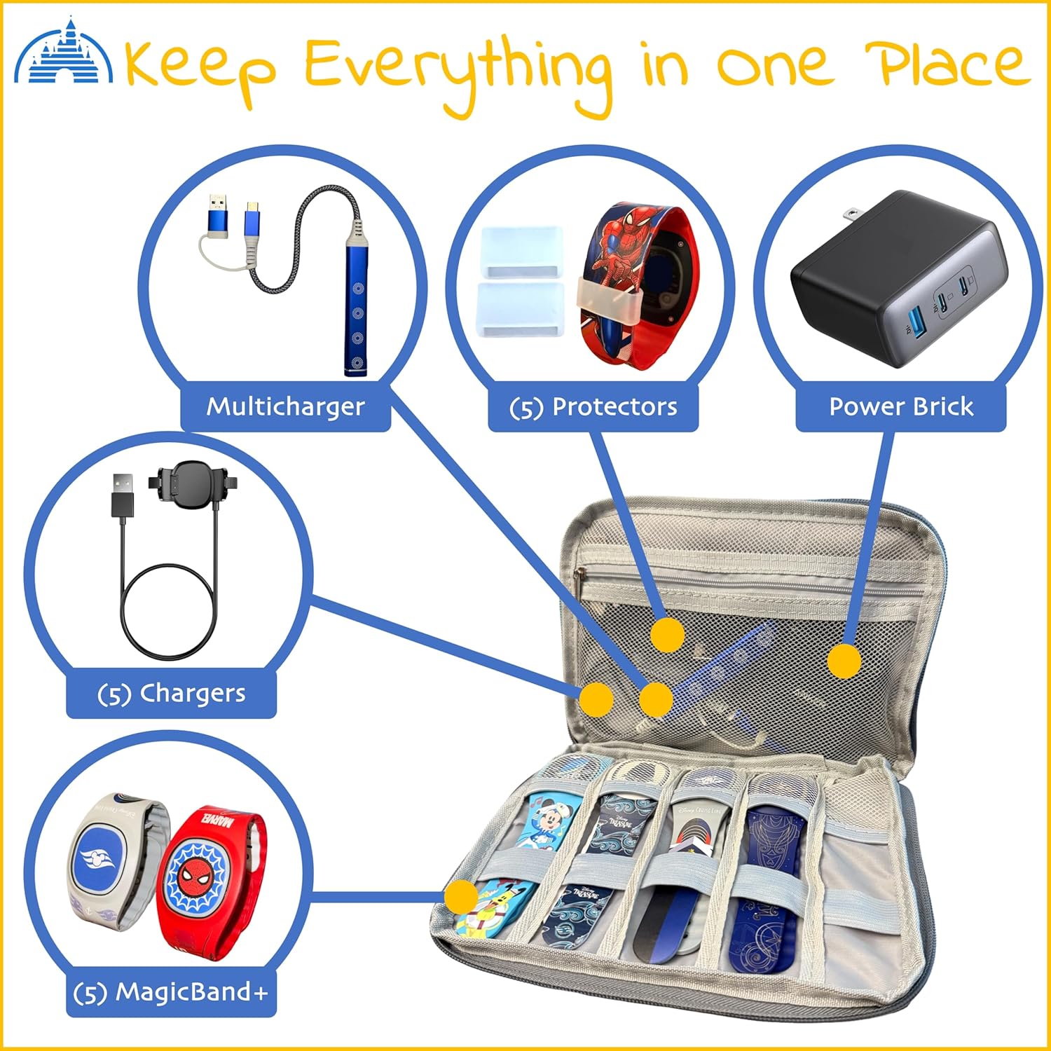 MagicBand  Travel Case Disney World Accessories for Trip. Disney Cruise Essentials.