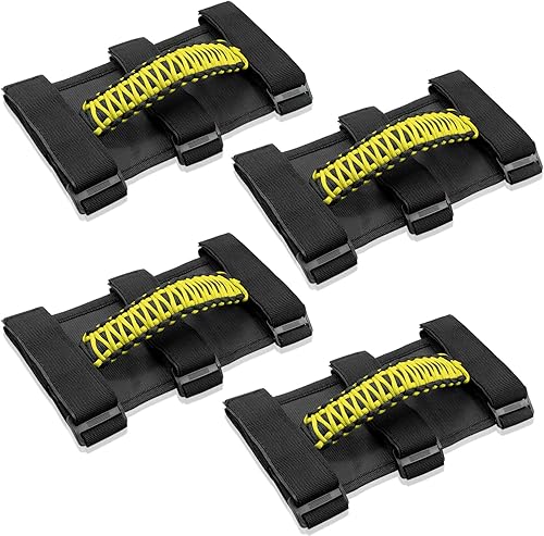 Vista 97 de 4 asas de agarre de barra antivuelco compatibles con Jeep Wrangler JLU JK JKU TJ YJ LJ JT JL y Gladiator JT 1987-2021 UTV y ATV, se adapta a barras