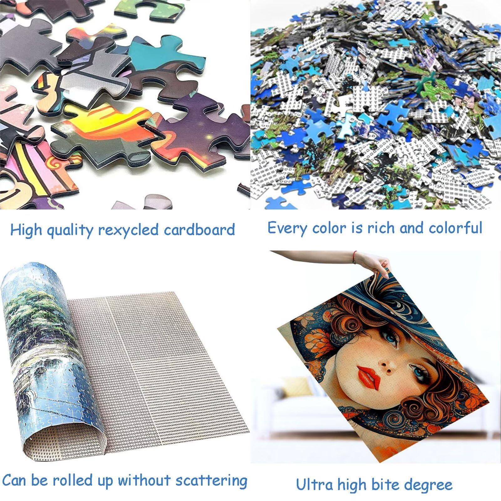 Puzzle 3000 elementów dla kobiet dorosłych 122 x 81 cm unikalne rzemiosło klasyczne 3D drewniana układanka do rodzinnych gier biznesowych, układanka do samodzielnego wykonania nawet do