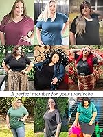 Vista 2 de VISLILY Camisetas de verano con cuello en V y manga enrollada para mujer