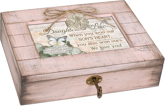 Cottage Garden Daughter in Law Distressed Locket Music Box