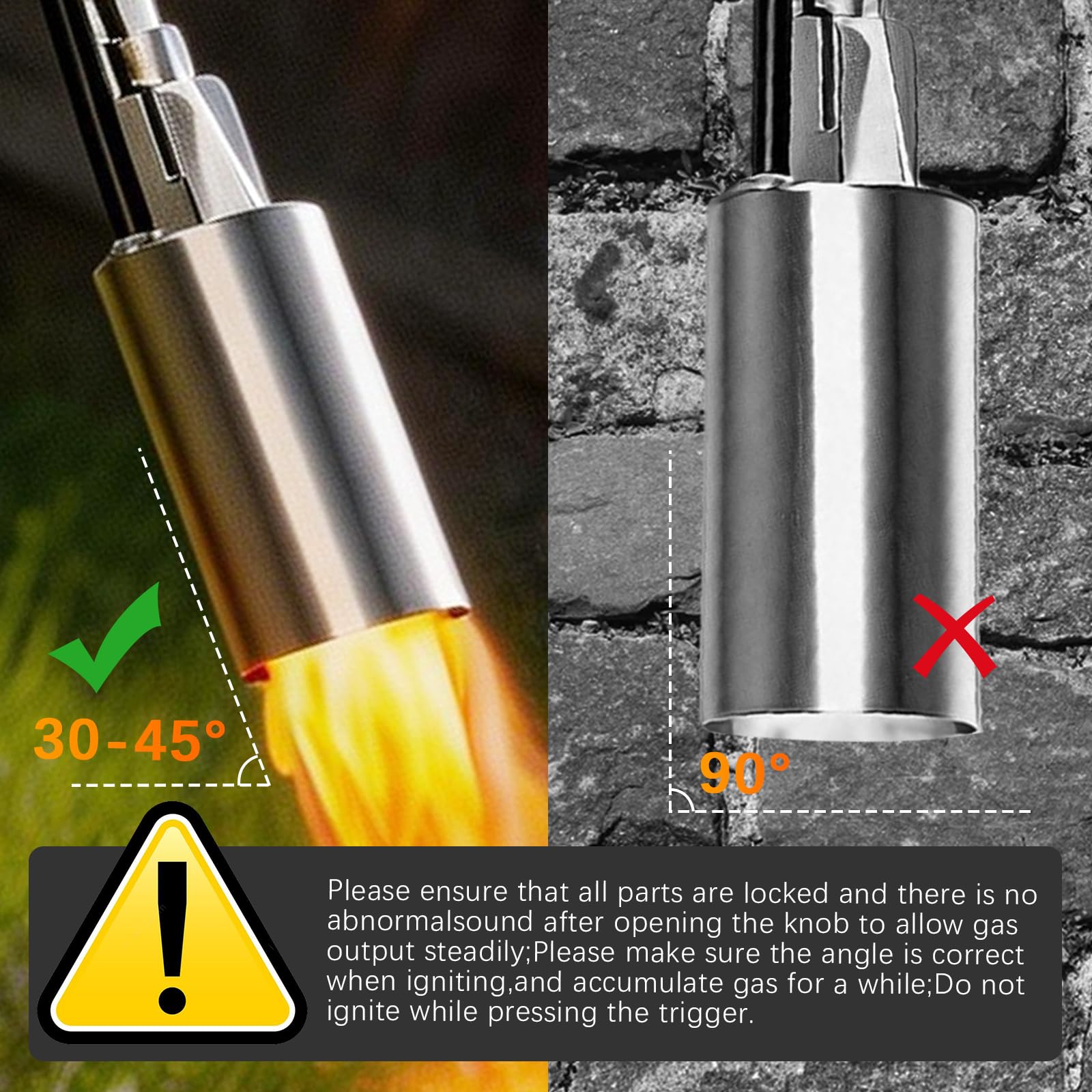 BRGD Płomień palnik do chwastów, zdejmowany palnik na propan, w zestawie wąż 3 m, reduktor ciśnienia i adapter z gwintem cylindrycznym, do ogrodu, chodnika, lodu, śniegu, zadaszenia (z wyjątkiem)
