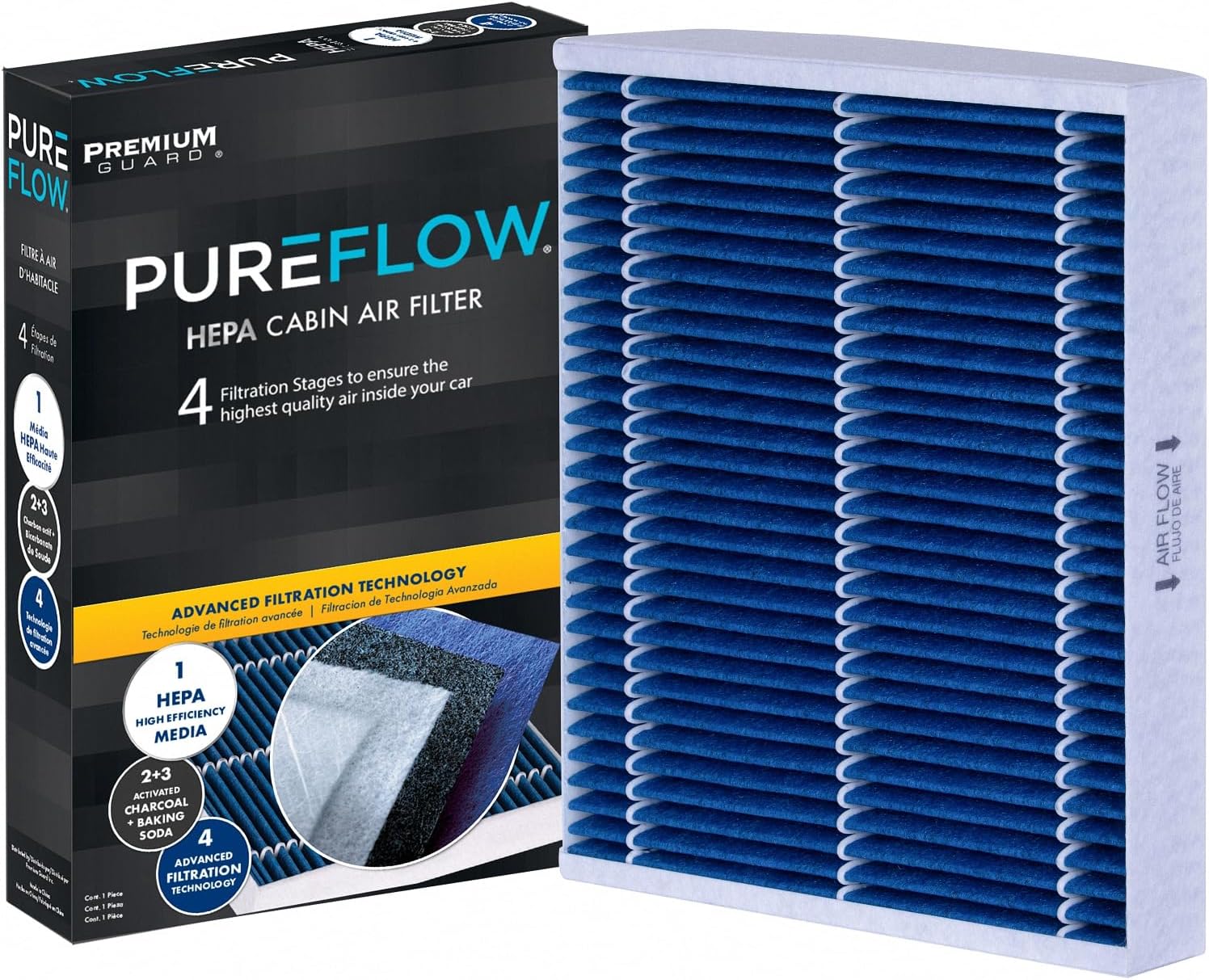 PureFlow HEPA Cabin Air Filter PC6154HX | Fits 2022-2025 Chevrolet Captiva, 2011-2015 Cruze, 2013-2022 Trax, 2013-2022 Buick Encore, 2013-2015 Chevrolet Malibu, 2012-2018 Sonic