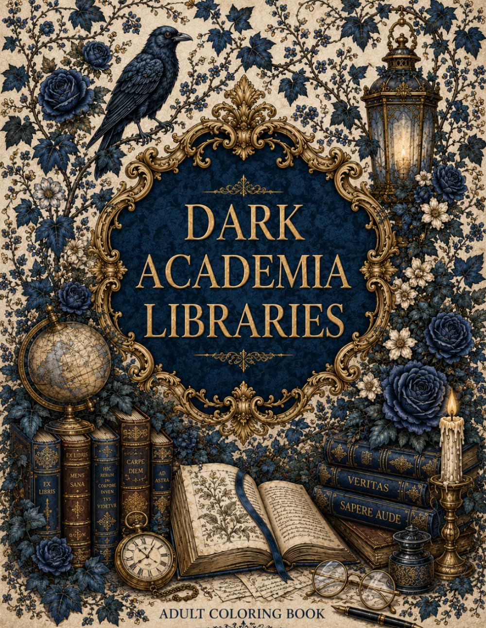 Dark Academia Libraries Coloring Book Volume 2: A Grayscale Botanical and Overgrown Greenhouse Aesthetic Experience for Book Lovers