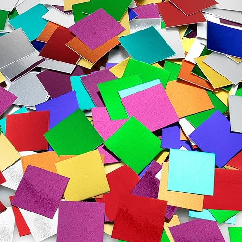 Miniatura 6 de Hygloss - Cuadrados de mosaico  Cuadrados de cartulina brillantes  1 pulgada x 1 pulgada  Ideal para artes y manualidades proyectos de bricolaje