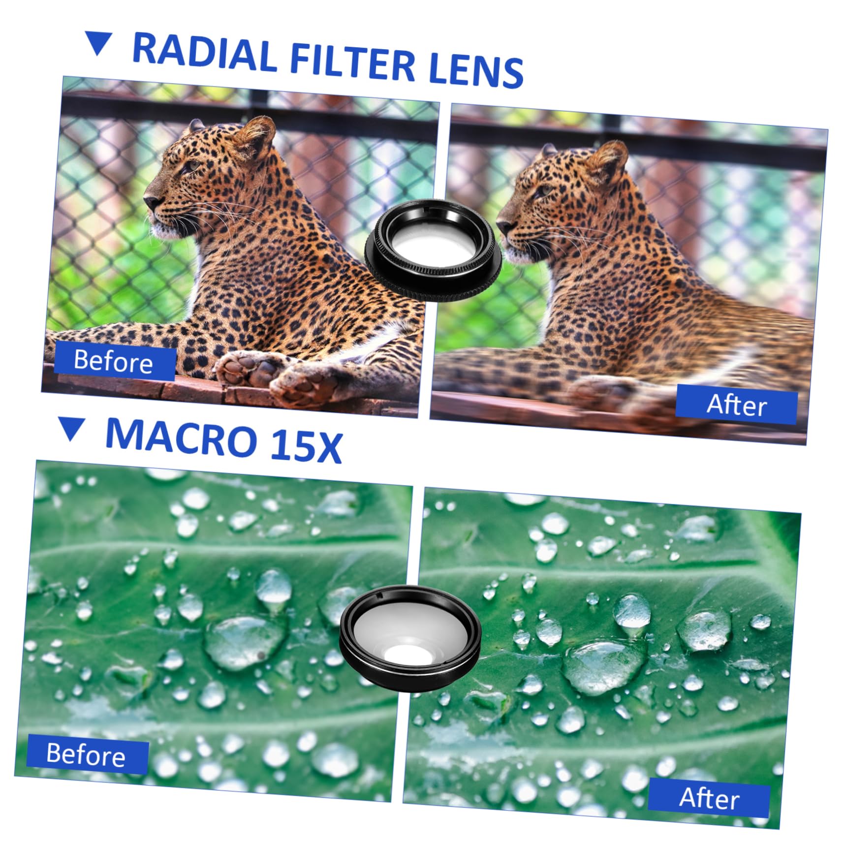 NUOBESTY 1 Juego Kit de Lentes para Cámara de Teléfono Móvil Ojo de Gran Macro Telefoto Cpl y Filtros Compatible con Smartphones y Tablets
