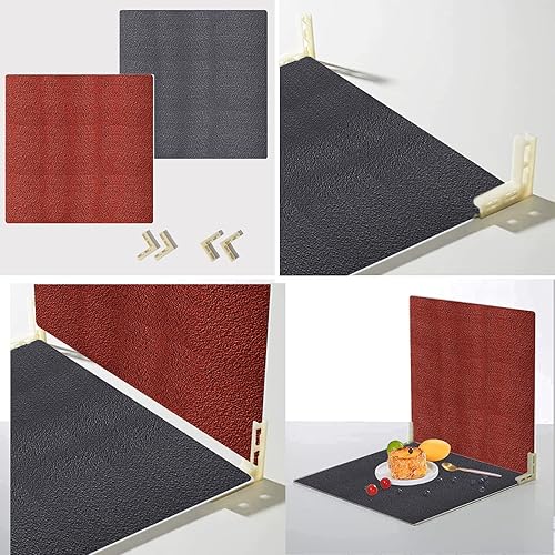 Miniatura 4 de 2 tableros de fondo de fotografía estereoscópicos 3D de doble cara con 4 patrones, 24 x 24 pulgadas, impermeables, reutilizables, accesorios para