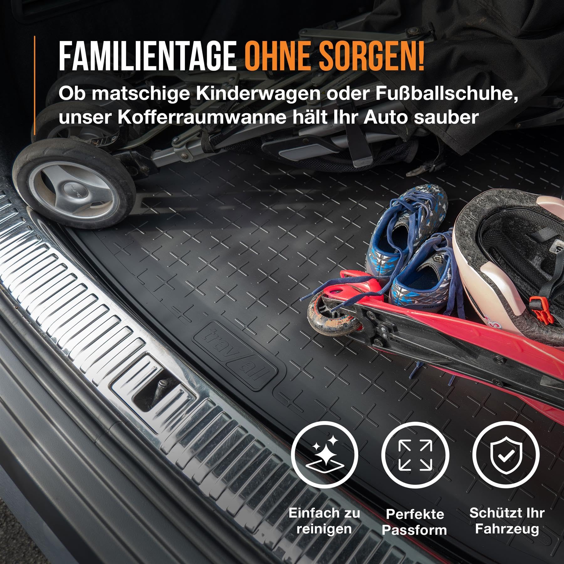 Travall Mats Tappertini Abitacolo Compatibili con Audi A5 Sportback (2016-Corrente) TRM1245 - Tappertini Auto in Gomma Originali