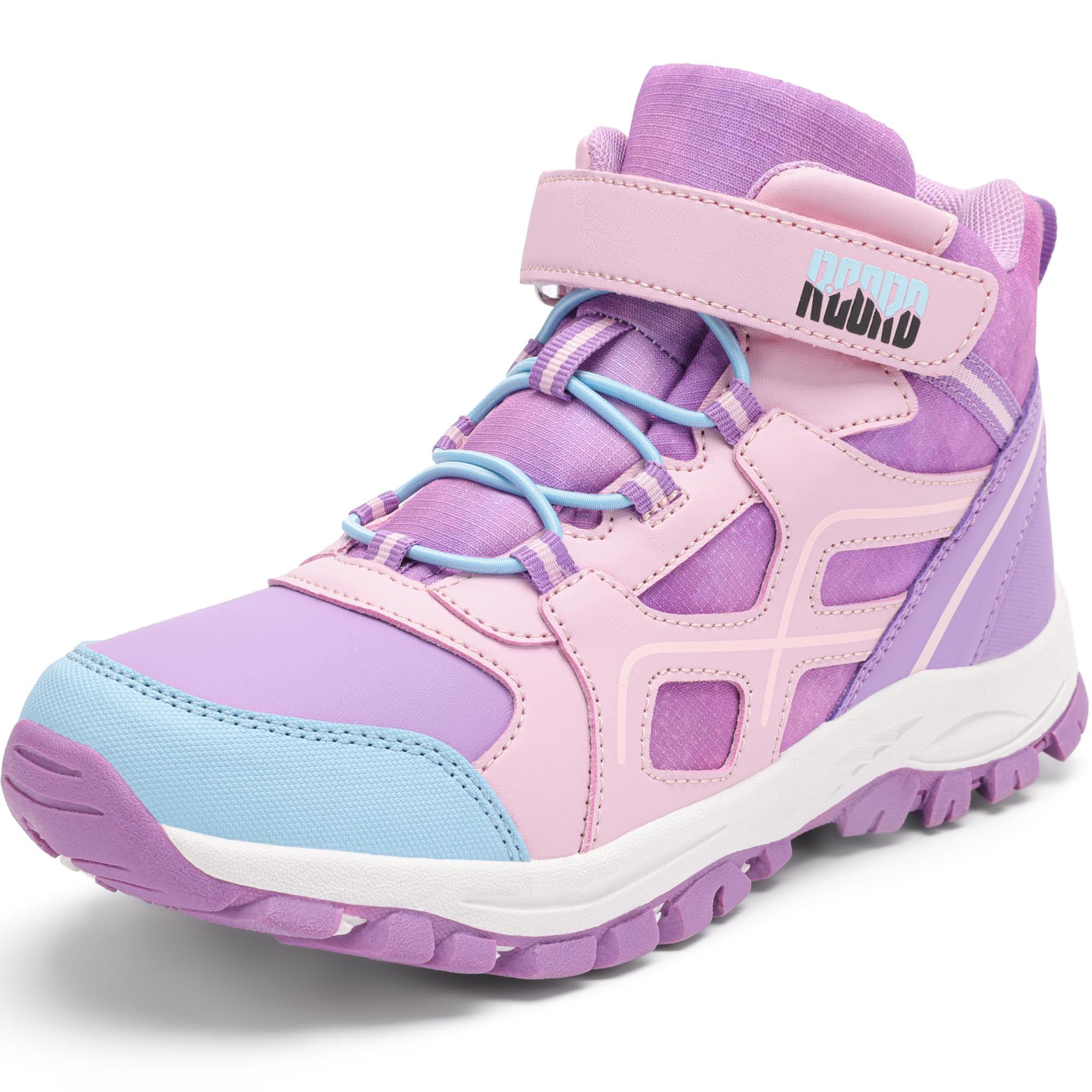 R CORD Kids Waterproof Hiking Boots Girls Hiking Boots Anti Collision Anti-Skid Athletic Outdoor Ankle Adventure Trekking Boots Purple 13 Little kid