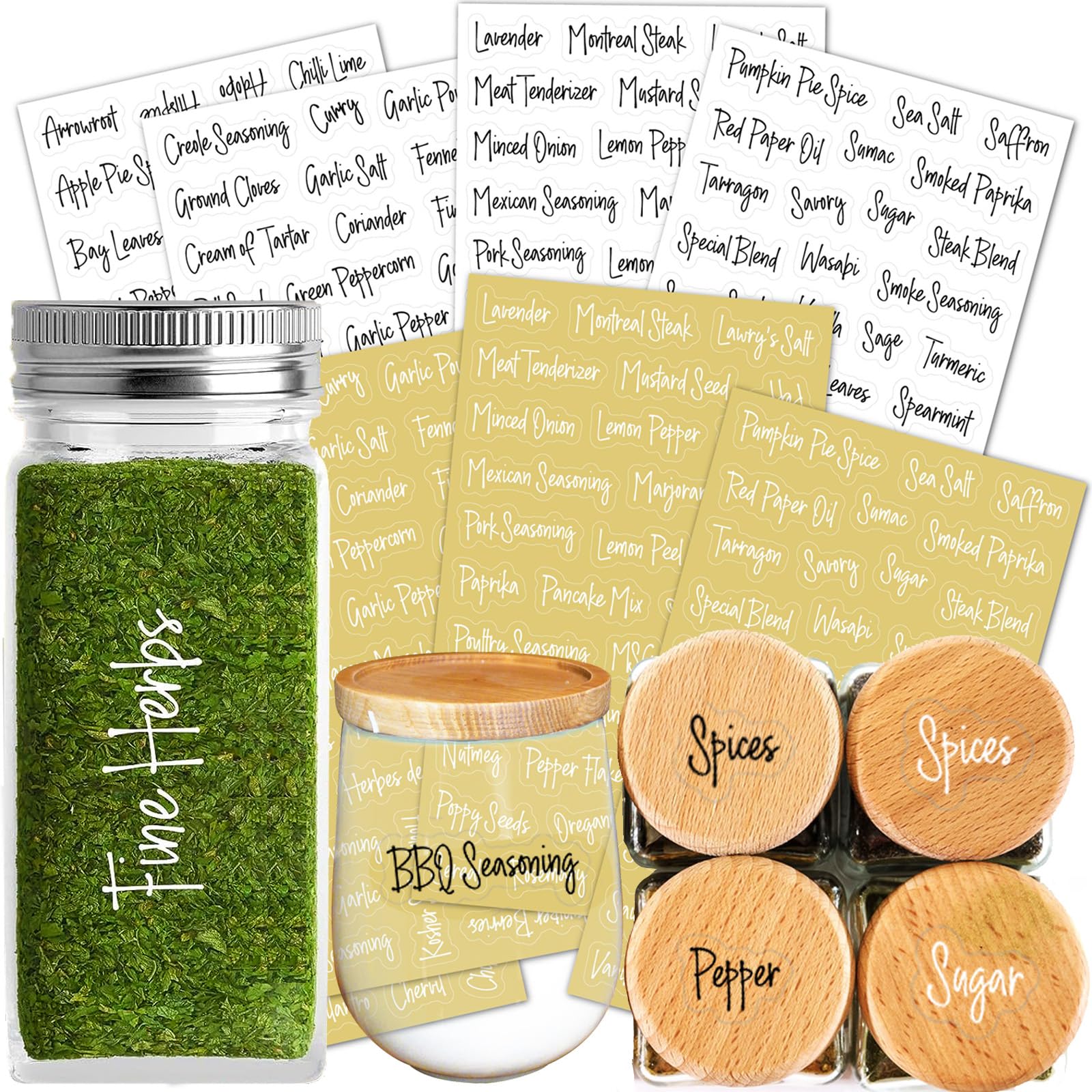 amazon-com-278-pcs-clear-spice-labels-stickers-preprinted-waterproof-small-stickable-removable-139-black-139-white-handwriting-letters-work-on-salt-pepper-seasoning-jars-office-products for Free Printable Printable Spice Jar Labels Amazon.com : 278 Pcs Clear Spice Labels Stickers Preprinted Waterproof,Small-Stickable -Removable,139 Black+139 White Handwriting Letters, Work on Salt Pepper Seasoning Jars : Office Products for Free Printable Printable Spice Jar Labels