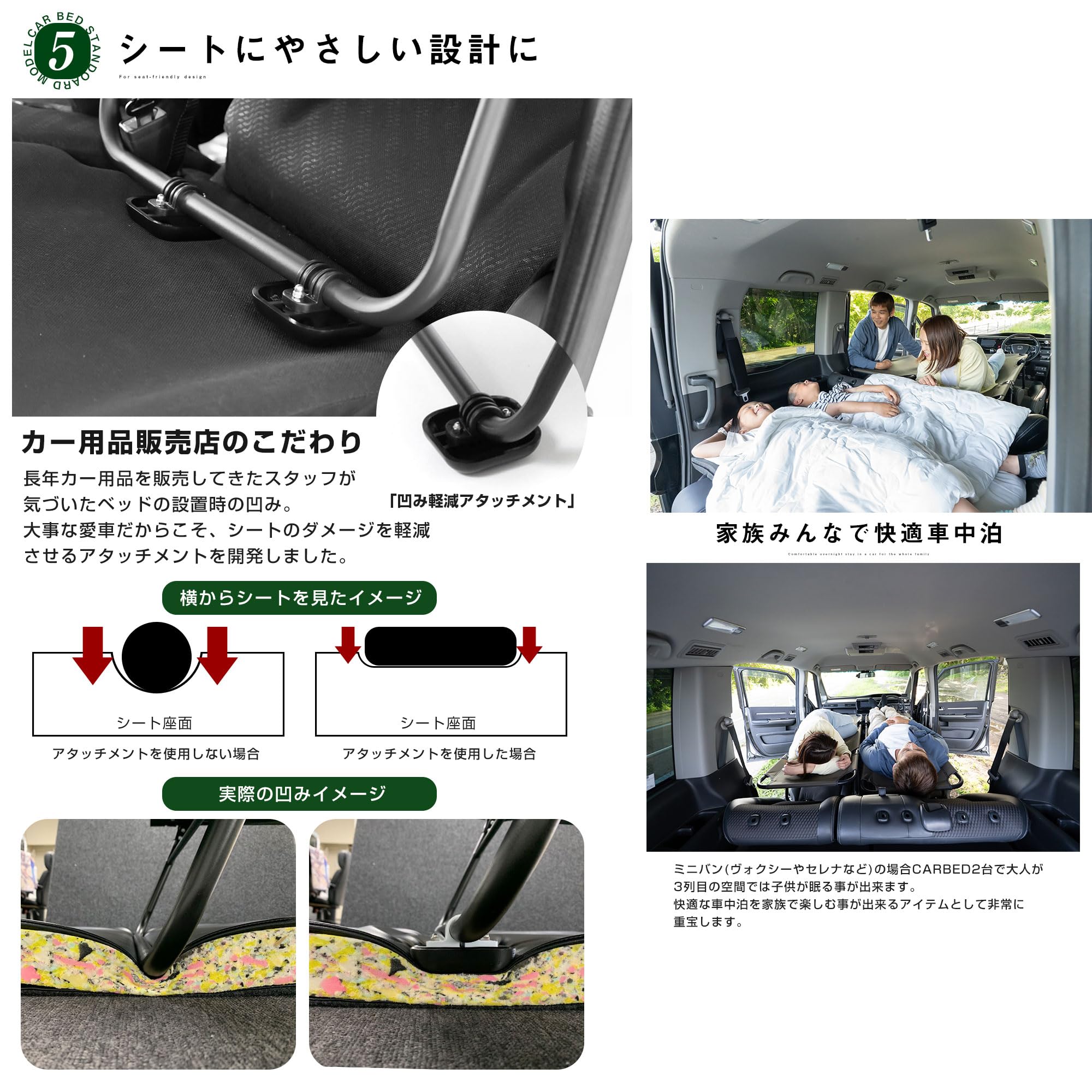 Amazon.co.jp: yadocari カーベッド CARBED 《車内で使える車中泊用 