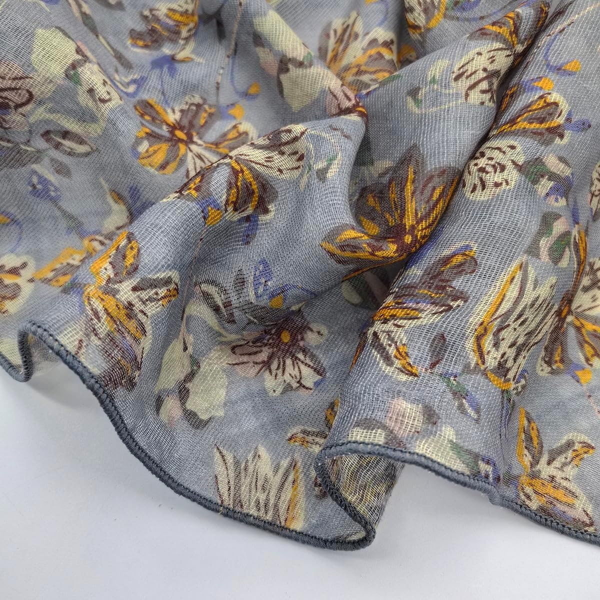 Retro Style Large Cotton Blend Hair Bandana Headband, Head Wrap, Hair Neck Scarf for Women 24 x 24 inch - Image 7