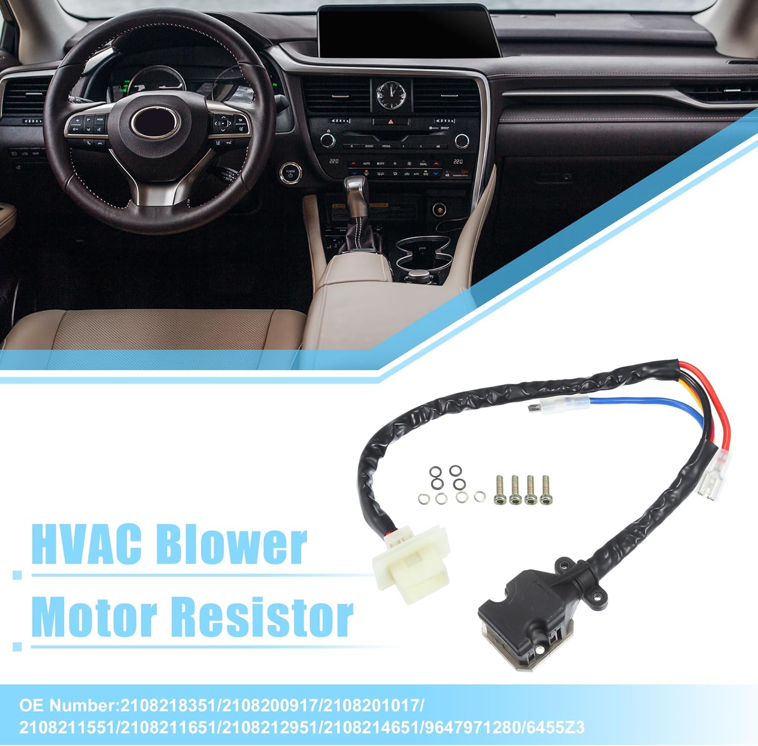 ACROPIX HVAC Heater Blower Motor Resistor Temp Control Regulator Fit for Mercedes-Benz E300 E320 E420 E430 1996-2003 No.2108218351/2108200917 - Pack of 1