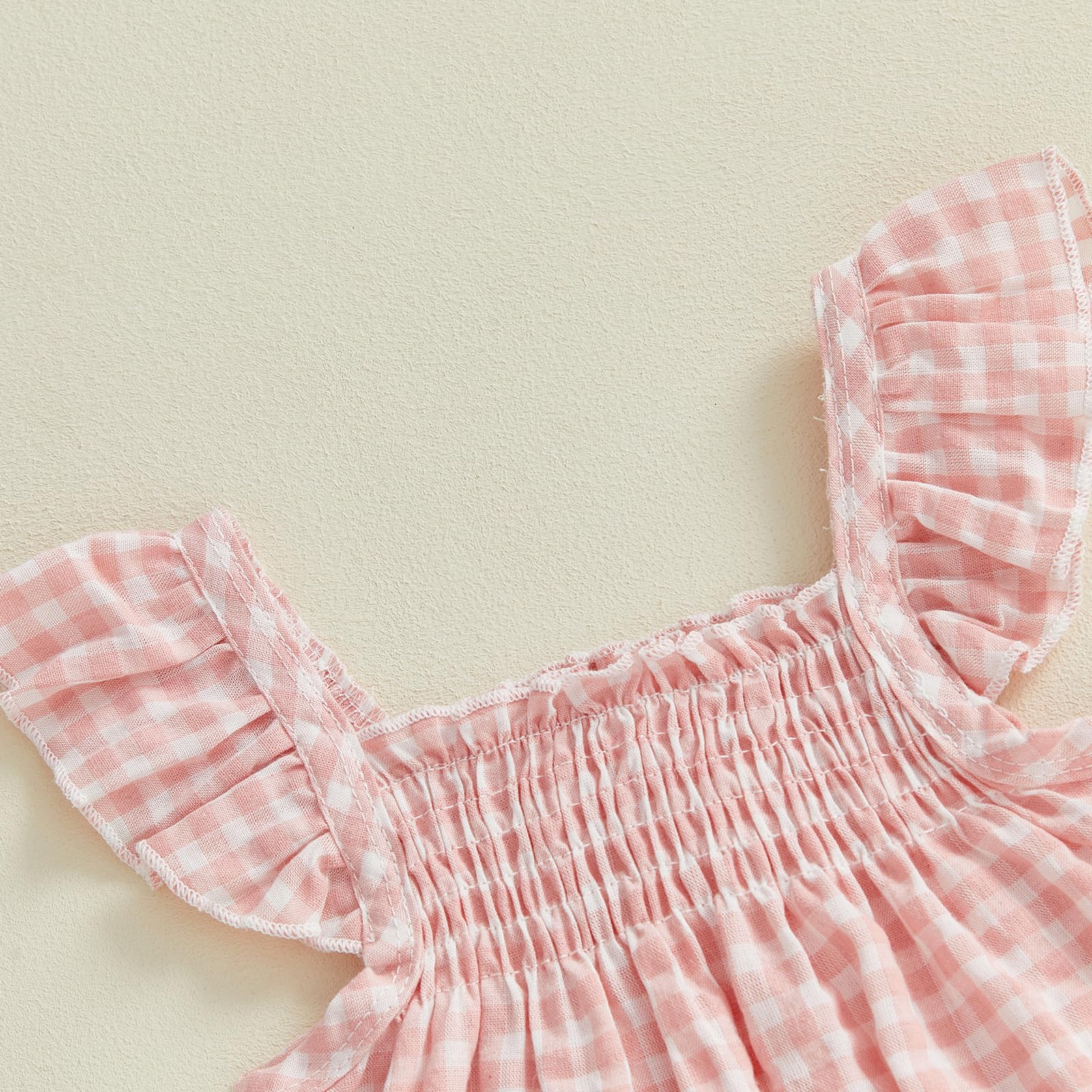 Conjunto de ropa de verano para bebé niña, camisa de manga con volantes y pantalones cortos, conjunto de 2 piezas — view 4